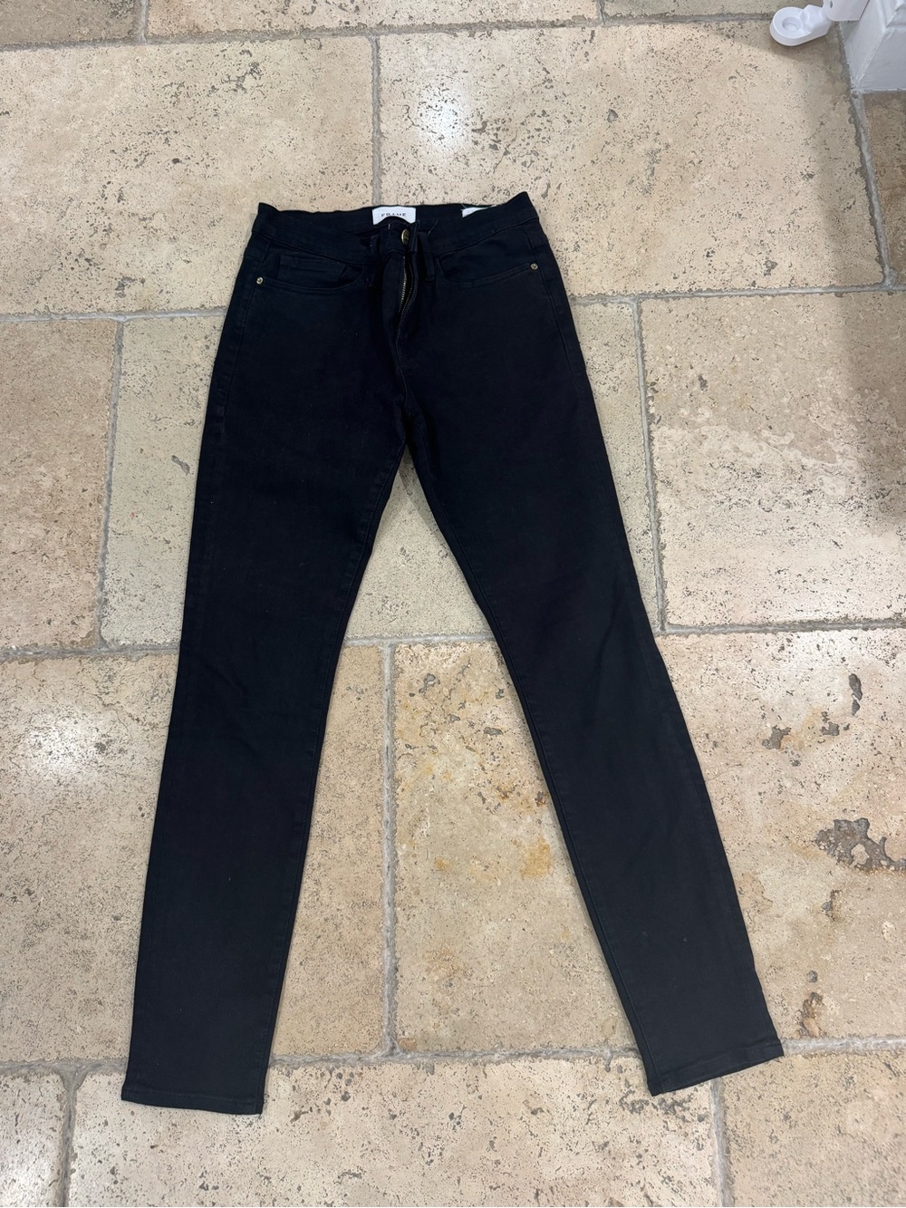 Frame Denim Black Skinny Jeans - Sleek Stretch Fit